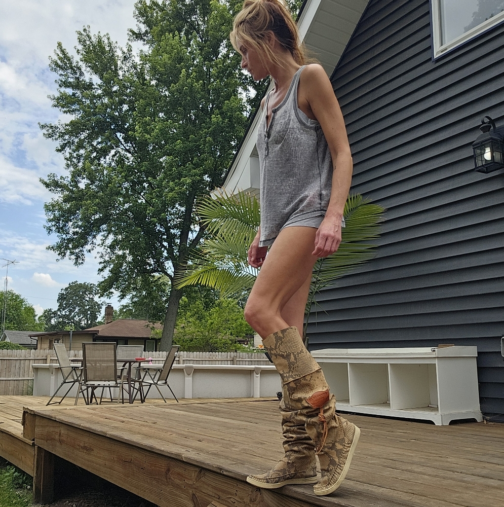 El Vaquero Tall Slouchy Leather Boho Boots - Picture 7 of 7